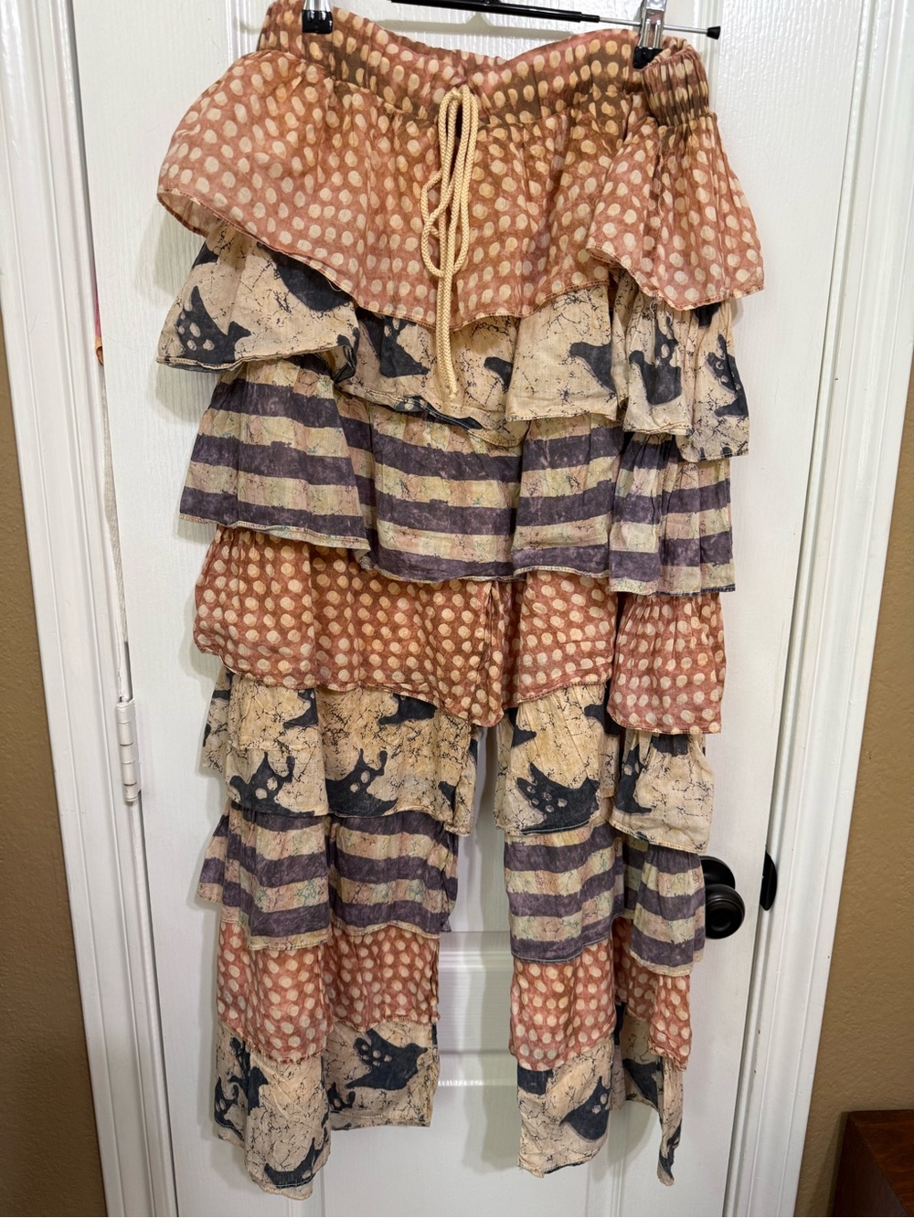 H240 Set A Rare Bird L/XL w15-24 Paper Crane OS w15-22 Cream Linen StarTunic - Picture 3 of 16